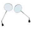 Zombieeast Manual Dual Mirror, Rear View Mirror For Universal For Bike Universal For Bike (Right, Left)