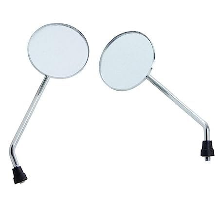 Zombieeast Manual Dual Mirror, Rear View Mirror For Universal For Bike Universal For Bike (Right, Left)