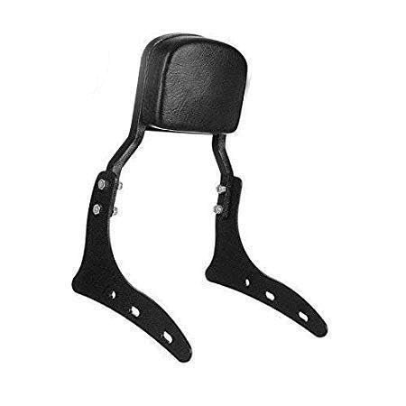 Zombieeast Classic Harley Style Backrest Support Pillion Cushion Back Rest Bar for Bike Bullet/Electra 350-500 Royal Enfield, Black, Standard