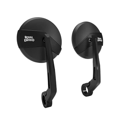 Zombieeast Handle Grip End Round Side Rear View Mirror for Enfield Meteor 350 Hunter 350 Reborn Classic 350 Continental GT Interceptor 650 Himalayan Set of 2