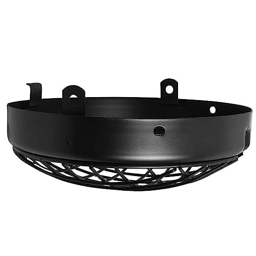 Zombieeast Headlight jaali grill for Royal Enfiled Reborn Classic 350 cc. Made with premium quality iron metal, which makes the structure very stable, hard and long lasting. It is durable enough protect your headlight from any collision or accident. Designed in structure of jaali grill which disperse the impulse in all direction save the headlight in case of collision or crash. The design is simple but effective for cruiser bikes like RE as they have high impact in case of collision and its important to save the headlight system which is quite expensive. Gives a classy and stylish look to your simple headlight system and protect it from any damage.