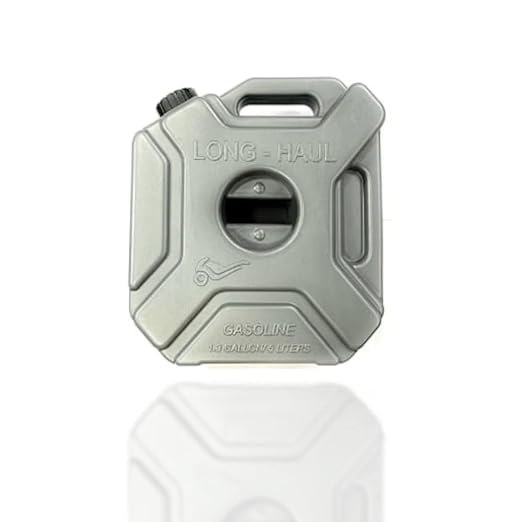 Zombieeast Universal 5 Liter Fuel Jerry Can With Clamp and Cap For Motorcycle, Car, SUV and Thar (Carry Diesel, Petrol, Fuel and Water) (Grey)