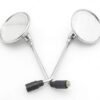 Zombieeast Heavy Steel RE Bike Round Rear View Chrome Mirrors Suitable for Standard/Thunderbird X Bullet 350 500