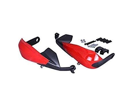 Zombieeast Bike Universal Heavy Duty Hand Guard Brake/Clutch Lever Guard Protectors/Wind Deflectors RED (Set of 1 Pair) Compatible with Bajaj Dominar 400