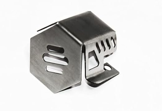 Zombieeast Rear Brake Oil Container Guard Compatible with Meteor 350 (Chrome)