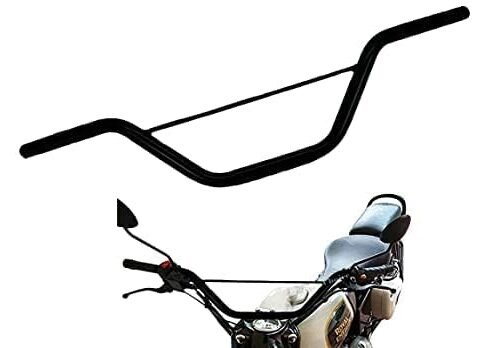 Zombieeast Bike Stylish Handlebar Curved Pipe/Handle Bar Rod Black for Royal Enfield Bullet Classic, Electra,Thinderbird,Standard,Strorme 350cc 500cc