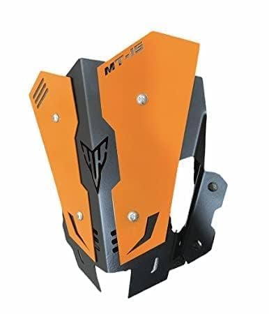 Zombieeast Metal Heavy Duty Visor Windscreen Wind Deflector Orange Short Visor for Yamaha MT15 MT-15
