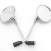 Zombieeast Manual Dual Mirror, Rear View Mirror For Universal For Bike Universal For Bike (Right, Left)