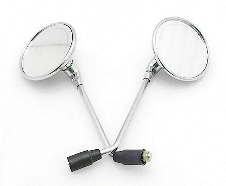Zombieeast Manual Dual Mirror, Rear View Mirror For Universal For Bike Universal For Bike (Right, Left)
