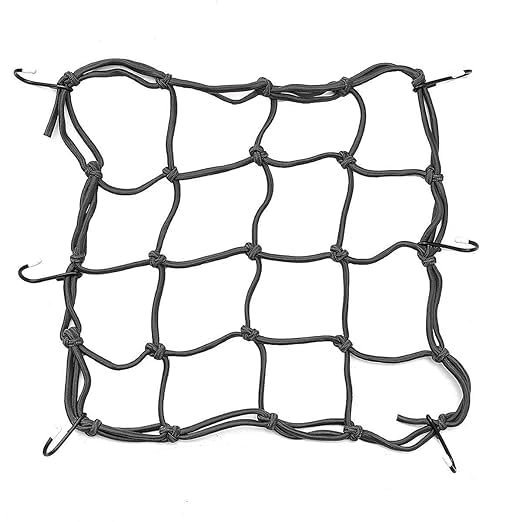 Zombieeast Universal Multipurpose Super Strong Bike seat net / Bungee Net for - All Bikes (BLACK)