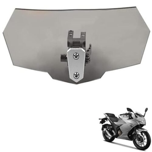 Zombieeast Bike Universal Motorcycle Extension Windshield Spoiler, Airflow Windscreen Deflector Visor Extender Suitable for Bajaj Discover 125 DTS-i