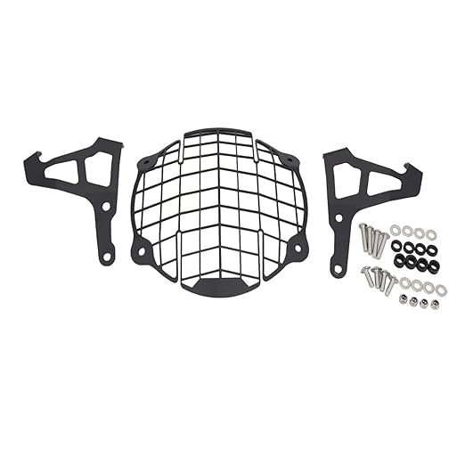 Zombieeast Stainless Steel Headlight Grill Black Model BS4 for Royal Enfiled Himalayan