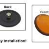 Zombieeast Bike Universal 2pcs 2inch Round Reflectors Orange Universal for Suzuki Heat