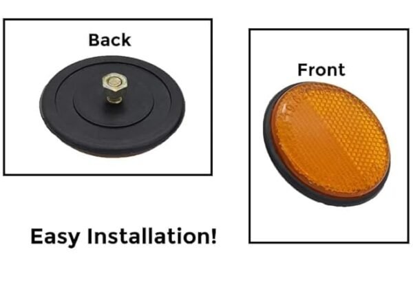 Zombieeast Bike Universal 2pcs 2inch Round Reflectors Orange Universal for Suzuki Heat