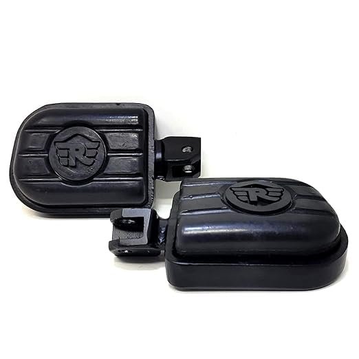 Zombieeast Premium Foot Rest Footpegs Left & Right Compatible for Royal Enfeild Meteor 350 & All New Classic Black
