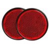 Zombieeast Bike Universal Pack of 2Peaces 2inch Round Reflectors Red Compatible with All Bikes