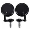 Zombieeast Bike Aluminum Universal Foldable Round Bar End Side Rear View Convex Mirrors for Motorcycles & Bikes Black, 2 Pieces Suitable For RE Continental GT
