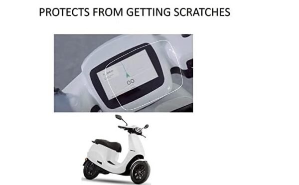 Zombieeast Fitted Full Screen Coverage Screen Guard With Installation Kit For Touchscreen Display Compatible For Ola S1 / S1 Pro Ev Scooter (Transparent)