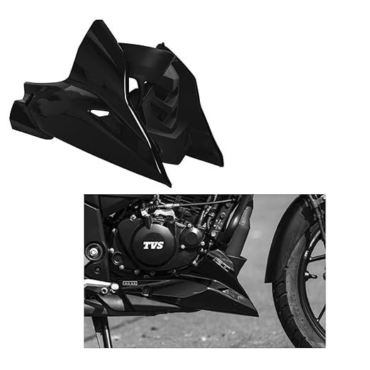 Zombieeast Heavy Duty Engine Guard Black for TVS Apache RTR 160,BS6 (2v)