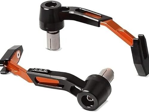 Zombieeast Motorcycle Adjustable Brake Clutch CNC Lever Protector Guard (Orange) Sutable For Bajaj Pulsar 150 Neon