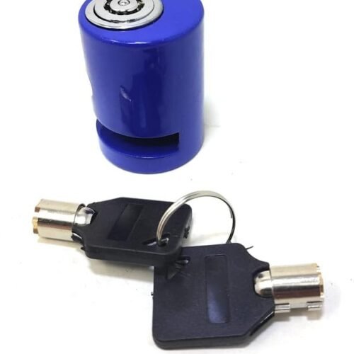 Zombieeast Bike Universal Bike Alarm Disc Lock Anti Theft Disc Brake Wheel Lock with Super Loud Alarm for All Disc Brake Wheel Motorcycle e-Bike Scooter Ranger Cycle Blue Suitable for Hero CBZ Xtreme