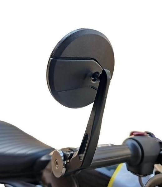 Zombieeast Handle Bar End Round Mirror For Royal Enfiled Classic 350 Classic 500 Standard 350 Hunter 350 Meteor 350 Super Meteor 650 Reborn Classic 350 Himalayan 411 Scram 411 Electra 350
