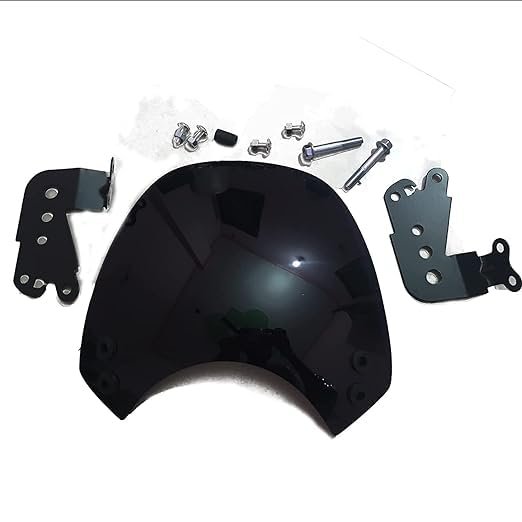 Zombieeast Windshield/Tinted Flyscreen Fitting Like Genuine with All Necessary Fittings Black Compatible with RE Hunter 350 - Black