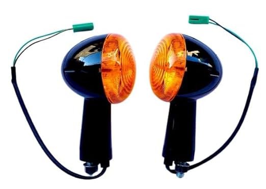 Zombieeast Front Rear Round Turn Signal Side Indicator, Light Compatible With Royal Enfield Classic Meteor 350