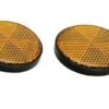 Zombieeast Bike Universal 2pcs 2inch Round Reflectors Orange Universal for Suzuki Heat