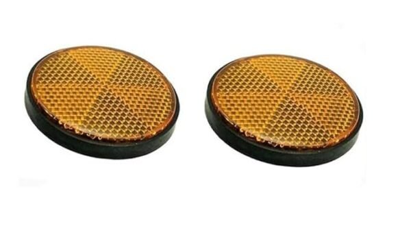 Zombieeast Bike Universal 2pcs 2inch Round Reflectors Orange Universal for Suzuki Heat