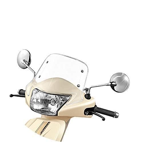 Zombieeast Bike Rear View Mirror Round Shape and Adjustable Rotatable Stylish Side Chrome Mirror for TVS Jupiter, Mirrors for TVS Jupiter (Set of 2)