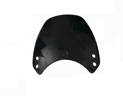 Zombieeast Bike Plastic Windscreen Visor Small Visor Glass ONLY (Without Any Clamps and Fitting) Black Front Windshield Wind Deflectors for Meteor 650