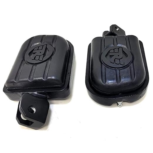 Zombieeast Premium Foot Rest Footpegs Left & Right Compatible for Royal Enfeild Meteor 350 & All New Classic Black