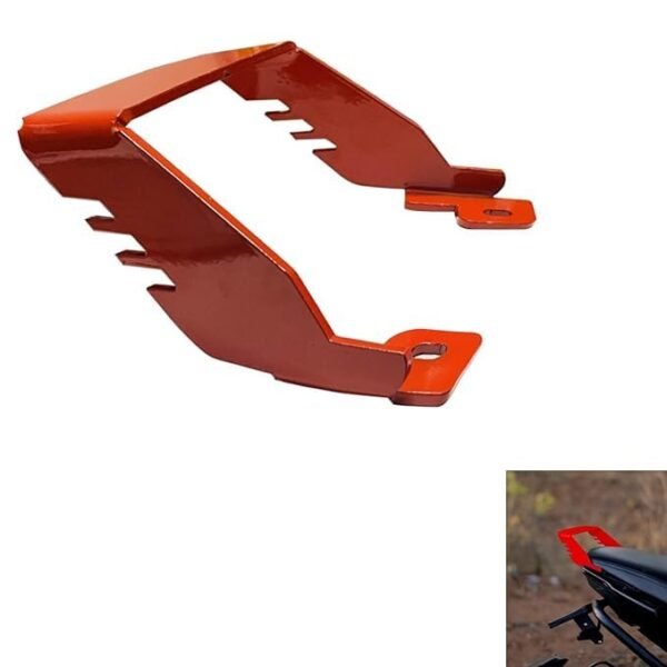 Zombieeast MT 15 Grab Handle BackRest | Tail Support Grab Handle for MT15 | MT 15 New Metal Grab Handle (Orange)