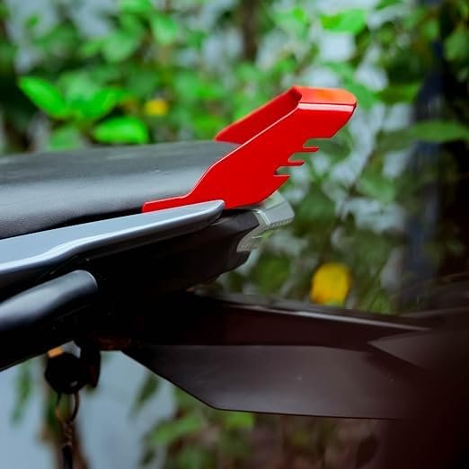 Zombieeast MT 15 Grab Handle BackRest | Tail Support Grab Handle for MT15 | MT 15 V1 V2 New Metal Grab Handle (Red)