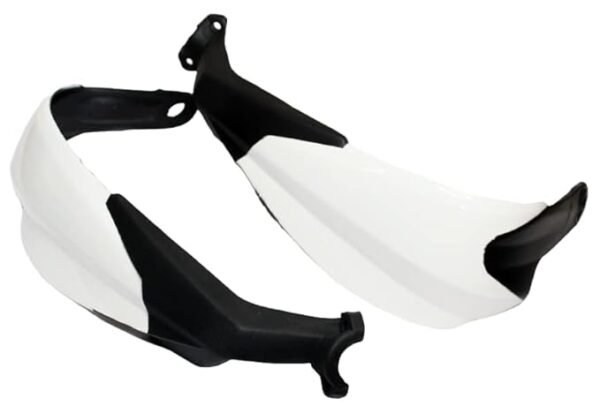 Zombieeast Bike Universal Heavy Duty Hand Guard Brake/Clutch Lever Guard Protectors/Wind Deflectors White (Set of 1 Pair) Compatible with Ymaha FZ25 V3