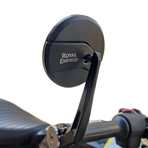 Zombieeast Manual Rear View Side Mirror Handle Bar End For Royal Enfield Classic 350 500 Hunter Himalayan Meteor Thunderbird Reborn Classic 350 Interceptor GT Continental 650 Both Right Left Mirrors