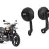 Zombieeast Handle Bar Mirror Black Heavy For Royal Enfield HCompatible for Royal Enfield Classic /Standard /Electra Classic Reborn /Hunter 350 /Meteor /Continental & Interceptor 650cc Compatible for Royal Enfield Classic Reborn,Hunter 350, Meteor, Continental & Interceptor 650cc. Premium Quality & Looks Like Original. MIrror Quality is Excellent and Wide. Easy to Install.