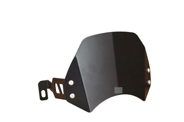 Zombieeast Bike Metal Windshield Visor Flyscreen Direct Fit with Fittings Black (New Version) Small Visor Compatible with Honda CB 350