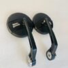 Zombieeast Handle Bar Mirrors Round for Bullet Model Bikes Like Classic 350 Himalayan Thunderbird X 350 500 Hunter 350 Reborn Classic 350 Meteor 350 Super Meteor 650 Continental GT Interceptor 650