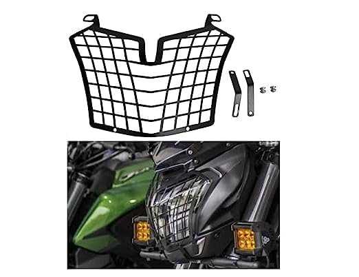 Zombieeast Headlight jaali grill for Bajaj Dominar 250,400 BS4,BS6 Black. Made with premium quality iron metal, which makes the structure very stable, hard and long lasting. It is durable enough protect your headlight from any collision or accident. Designed in structure of jaali grill which disperse the impulse in all direction save the headlight in case of collision or crash. The design is simple but effective for cruiser bikes like RE as they have high impact in case of collision and its important to save the headlight system which is quite expensive. Gives a classy and stylish look to your simple headlight system and protect it from any damage.