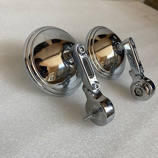 Zombieeast Handle Mirror Chrome Heavy for Royal Enfield Hunter/Reborn/Meteor 350 cc