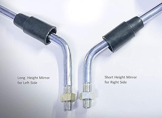 Zombieeast Heavy Steel RE Bike Round Rear View Chrome Mirrors Suitable for Standard/Thunderbird X Bullet 350 500