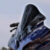 Zombieeast Windshield Front Headlight Visor Bike Wind Deflectors Windscreen Glass Black Protector Superior PC Plastic for Pulsar 200RS