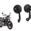 Zombieeast Handle Bar Mirror Black Heavy For Royal Enfield HCompatible for Royal Enfield Classic /Standard /Electra Classic Reborn /Hunter 350 /Meteor /Continental & Interceptor 650cc Compatible for Royal Enfield Classic Reborn,Hunter 350, Meteor, Continental & Interceptor 650cc. Premium Quality & Looks Like Original. MIrror Quality is Excellent and Wide. Easy to Install.