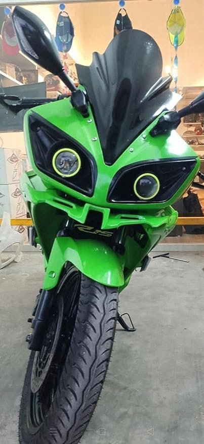 Zombieeast Windshield Front Headlight Visor Bike Wind Deflectors Windscreen Glass Black Protector Superior PC Plastic for Yamaha R15 V1 and V2