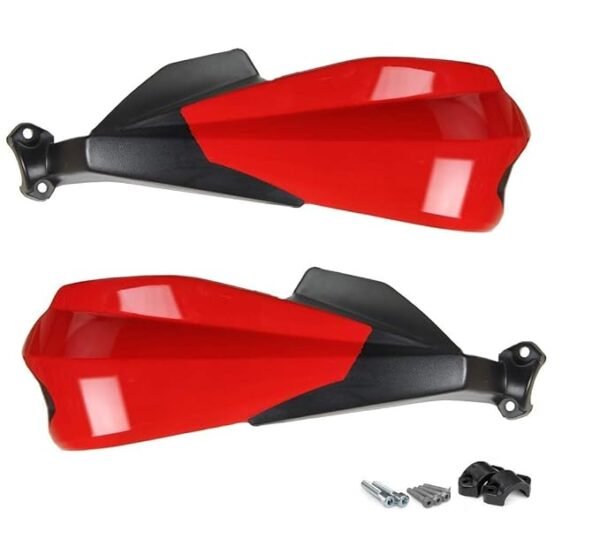 Zombieeast Bike Universal Heavy Duty Hand Guard Brake/Clutch Lever Guard Protectors/Wind Deflectors RED (Set of 1 Pair) Compatible with Suzuki Sling Shot Plus