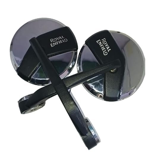 Zombieeast Bike Handle Bar Mirrors Round Shape For Bullet Model Fancy Mirror Chrome Compatible With Royal Enfield Classic 350