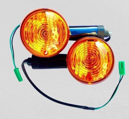 Zombieeast Front Rear Round Turn Signal Side Indicator, Light Compatible With Royal Enfield Classic Meteor 350