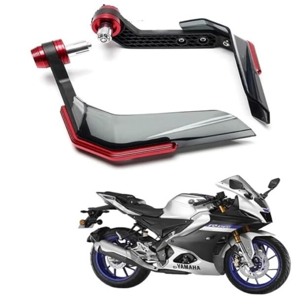 Zombieeast Bike Universal Motorcycle Bike Clutch Lever Protector Brake Guard Handlebar levers Protect Handguard/Hand Guard Extendable Red for TVS Raider